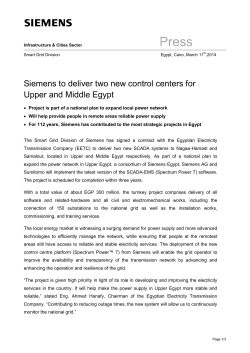 Siemens to deliver two new control centers for Upper and Middle