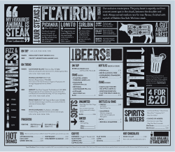 Drinks menu - Son of Steak