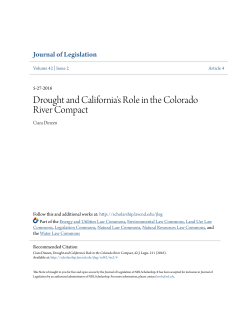 Drought and California`s Role in the Colorado River Compact