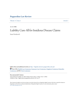 Liability Cure-All for Insidious Disease Claims