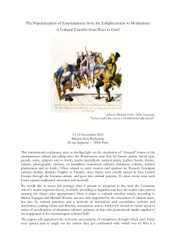 Popularization of Entertainment Presentation