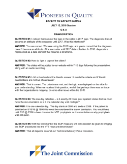 Q and A - Joint Commission