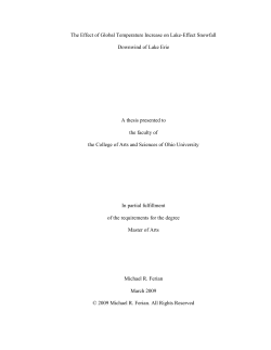 The Effect of Global Temperature Increase on Lake