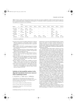 Isolation of microsatellite markers in the digenetic - MiVEGEC