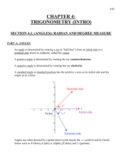 chapter 4: trigonometry (intro)