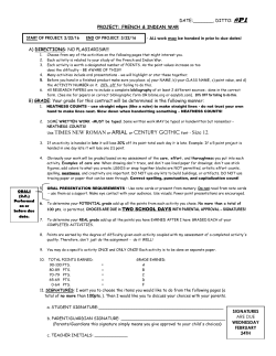 PROJECT French and Indian War