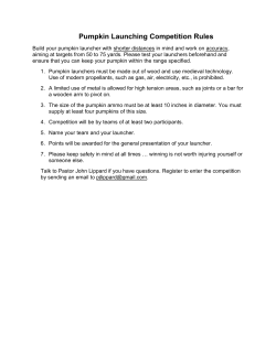 Pumpkin Launching Competition Rules