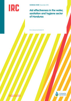 Aid effectiveness in the water, sanitation and hygiene