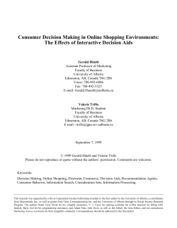 Consumer Decision Making in Online Shopping - Berkeley-Haas