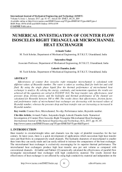 numerical investigation of counter flow isosceles right triangular