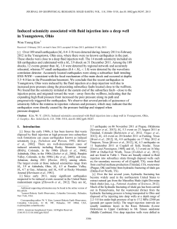 Induced seismicity associated with fluid injection into a deep well in