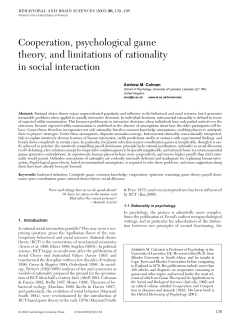 Cooperation, psychological game theory, and limitations of