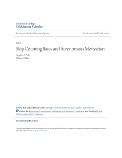 Skip Counting Bases and Autonomous Motivation