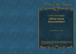 A Tale of Two Kingdoms Game Documentation