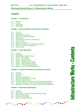 Policy 9 - Infrastructure Works