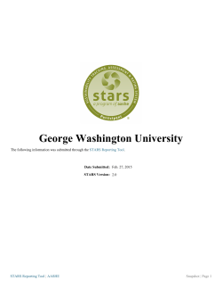 George Washington University STARS Snapshot