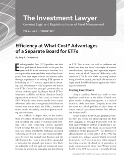 Efficiency at What Cost? Advantages of a Separate