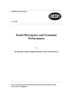 Social Divergence and Economic Performance
