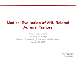 Medical Evaluation of VHL-Related Adrenal Tumors Raymon