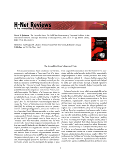 The Second Red Scare`s Fraternal Twin - H-Net