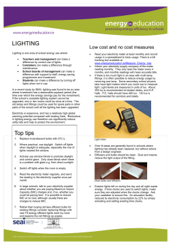 Lighting factsheet