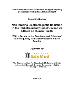 Chapter I - Radiofrequency Fields (RF) and their Biological Effects