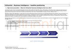 Influential &ndash; Business Intelligence &ndash; headline positioning
