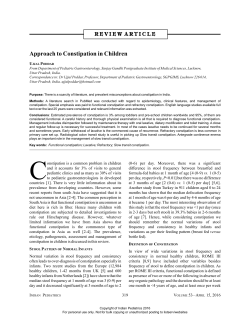Approach to Constipation in Children