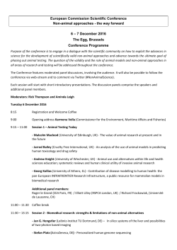 European Commission Scientific Conference Non