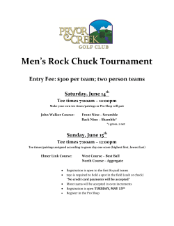 Men`s Rock Chuck Tournament
