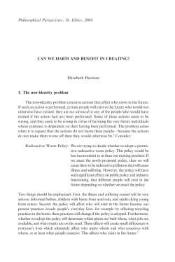 CAN WE HARM AND BENEFIT IN CREATING?