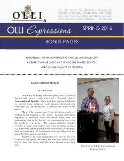 Spring 2016 Bonus - OLLI Expressions
