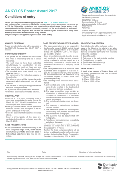 ANKYLOS Poster Award 2017 - DENTSPLY Implants Austria