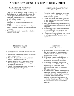 7 modes of writing: key points to remember