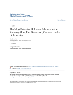 The Most Extensive Holocene Advance in the Stauning Alper, East