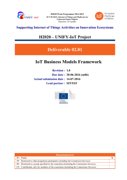 IoT Business Models Framework - IERC