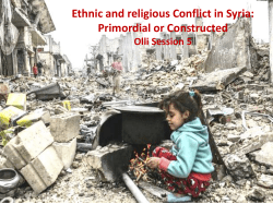 Ethnic and religious Conflict in Syria: Primordial or Constructed