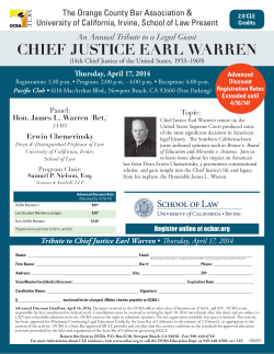 chief justice earl warren - Orange County Bar Association