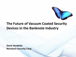 The Future of Vacuum Coated Security Devices in the Banknote