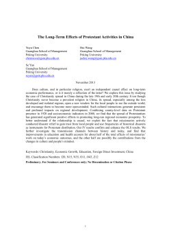The Long-Term Effects of Christian Activities in China