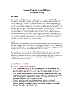 Forrest County School District Wellness Policy