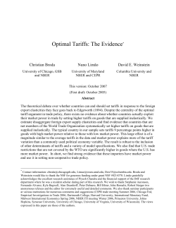 Optimal Tariffs: The Evidence