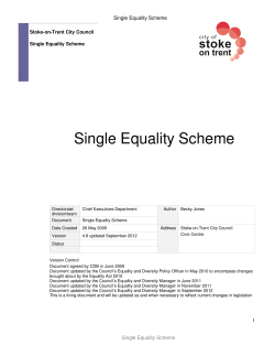 Single Equality Scheme