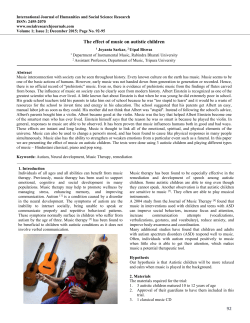 92 The effect of music on autistic children