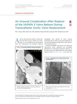 An Unusual Complication After Rupture of&euro;the SAPIEN 3 Valve