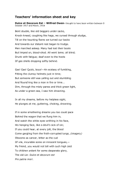 Teachers` information sheet and key