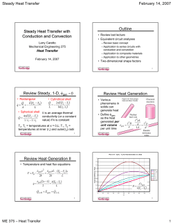 Heat Transfer conduction and convection