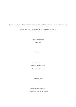 comparing the effectiveness of rote and meaningful instruction and