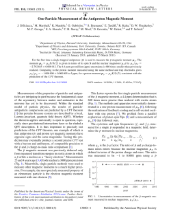 One-Particle Measurement of the Antiproton Magnetic