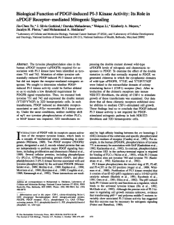 Biological Function of PDGF-induced PI-3 Kinase